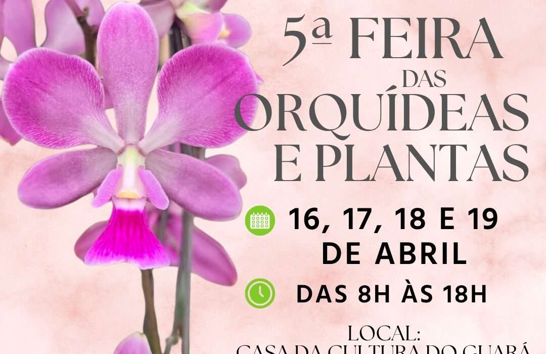5ª Feira das Orquídeas & Plantas chega em Brasília com entrada gratuita e reúne mais de 15 mil espécies colecionáveis Eventos