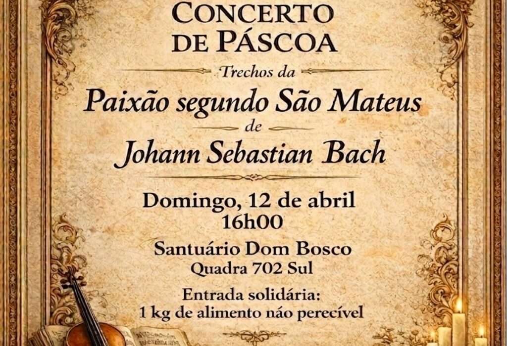 Concerto de Páscoa da OBACH leva Bach ao Santuário Dom Bosco em 12 de abril Cultura