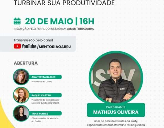 Treinamento gratuito sobre tecnologia e IA jurídica: evento online da Mentoria Jurídica Rio de janeiro