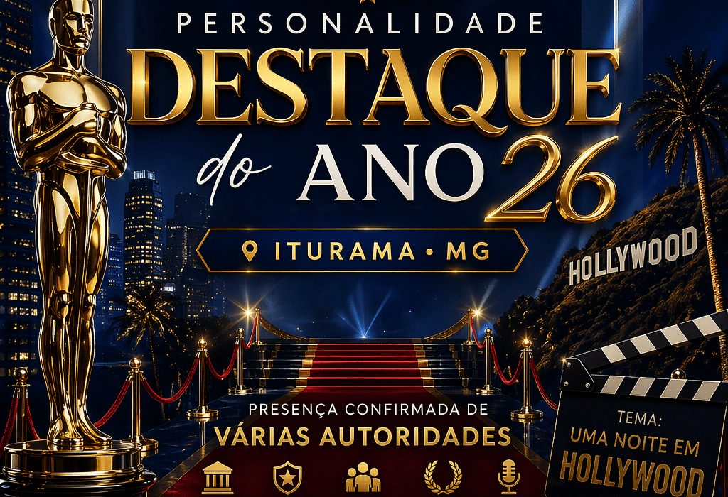 Personalidade Destaque do Ano 2026 promete edição histórica em Iturama em Uma Noite em Hollywood Eventos