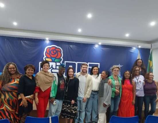 Martha Rocha e Leo Lupi, no lançamento da Cartilha Mulher e Trabalhismo Rio de janeiro