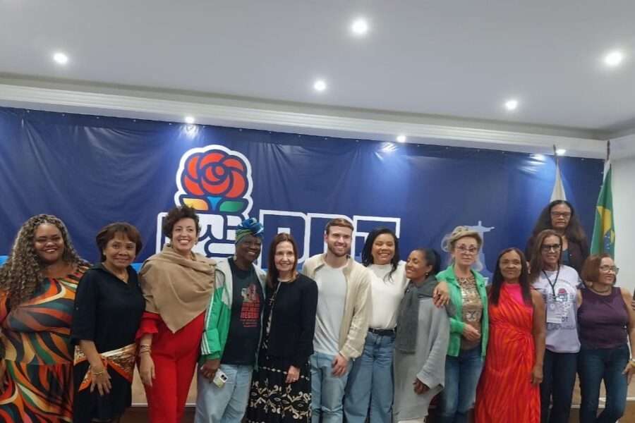 Martha Rocha e Leo Lupi, no lançamento da Cartilha Mulher e Trabalhismo Rio de janeiro