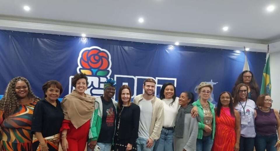 Martha Rocha e Leo Lupi, no lançamento da Cartilha Mulher e Trabalhismo Rio de janeiro