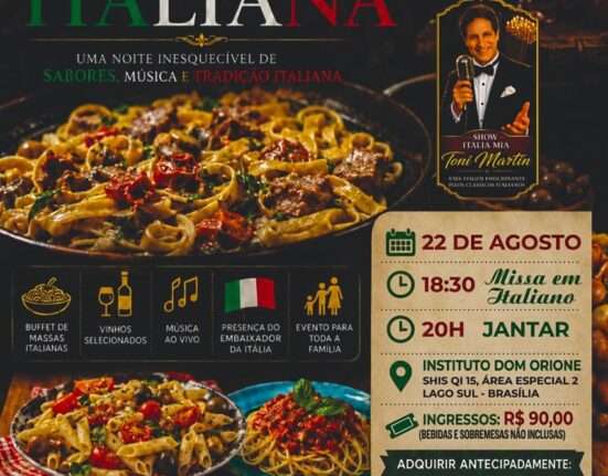Noite Italiana une tradição e solidariedade para manter atendimento a pessoas com deficiência em Brasília Gastronomia